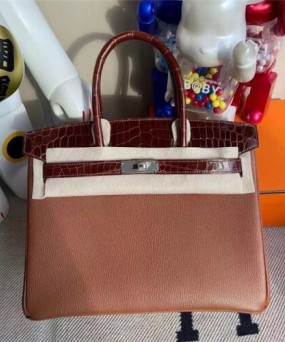 HERMES 에르메스 버킨 Touch 오리지날 토고+악어가죽 정품가죽사용 (100%수작업) H400800